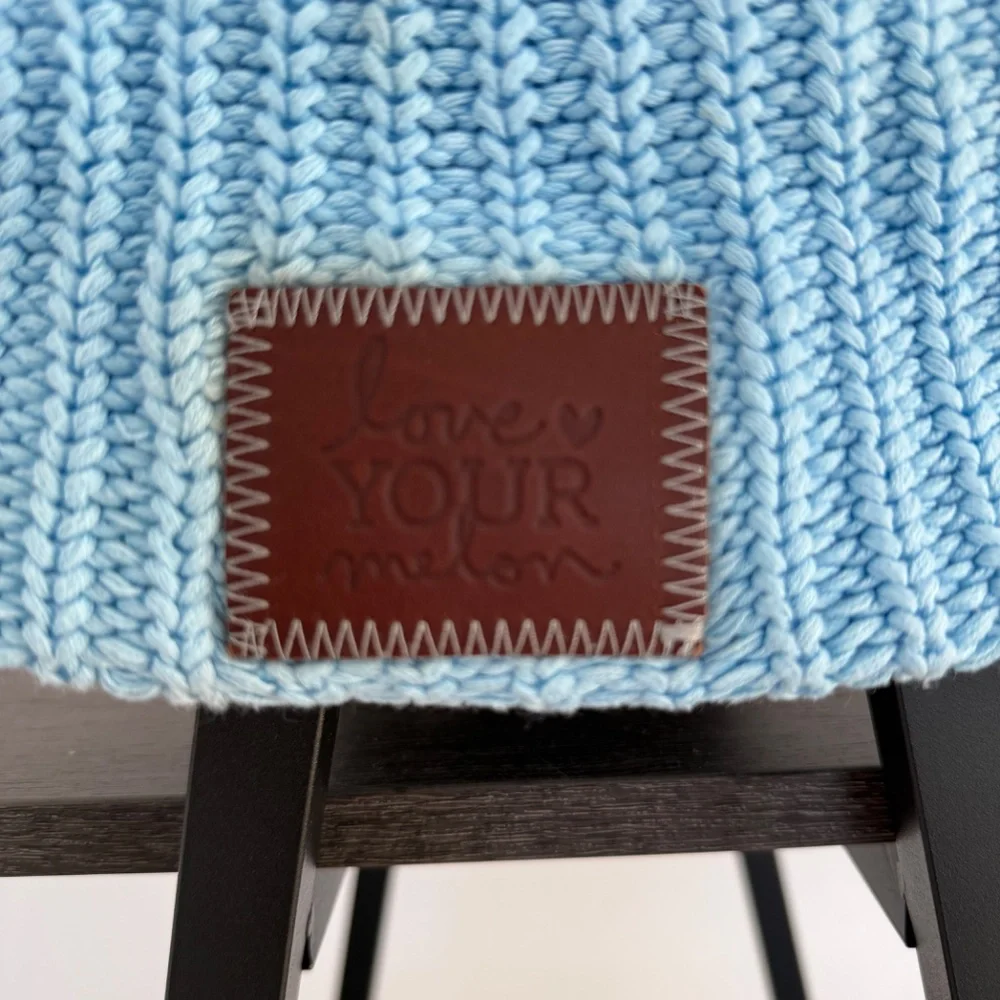 Love Your Melon Light Blue Cotton Knit Beanie Cuffed Winter Hat
